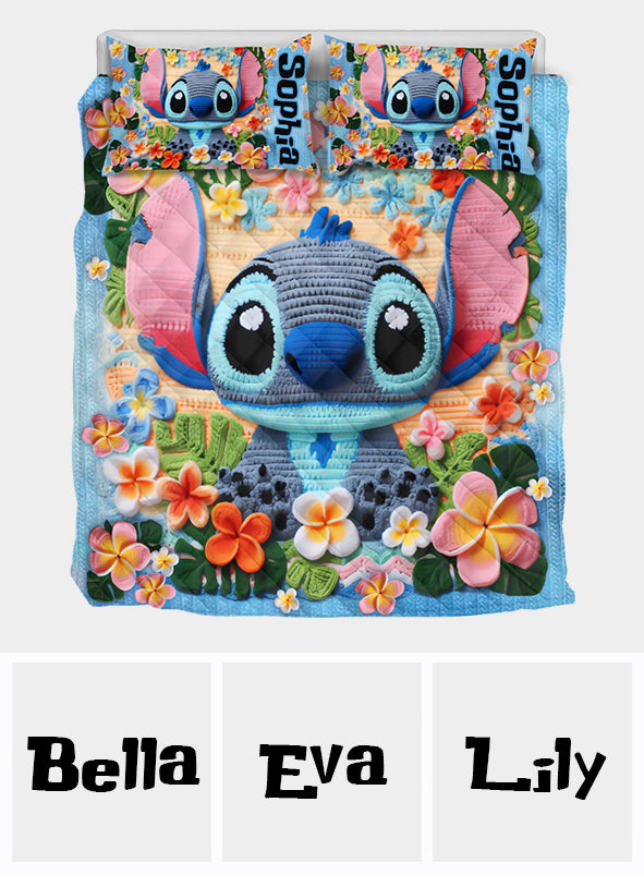 Ohana Means Family - Personalized Ohana Quilt Set