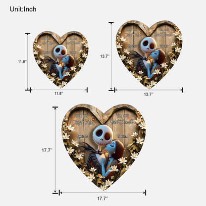 From Our First Kiss Till Our Last Breath - Personalized Nightmare Custom Shaped Wood Sign