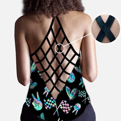Best Things In Life - Racing Cross Tank Top and Leggings