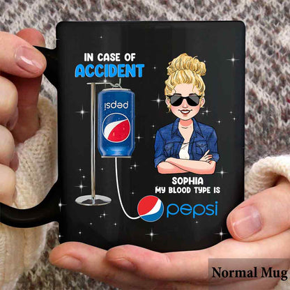 My Blood Type - Personalized Blue Soft Drink Mug