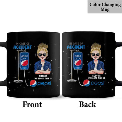 My Blood Type - Personalized Blue Soft Drink Mug