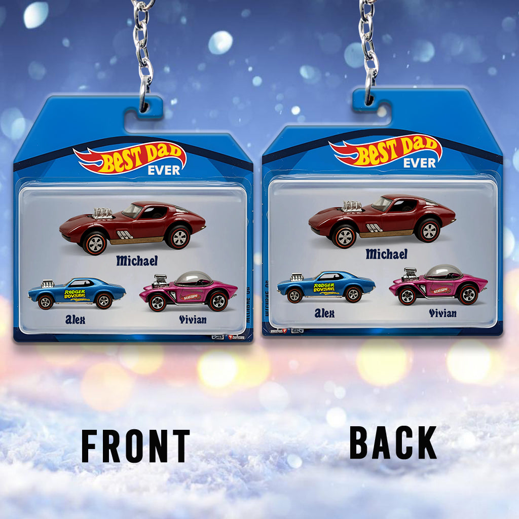 Hot Dads Collect Cars - Personalized Father Keychain