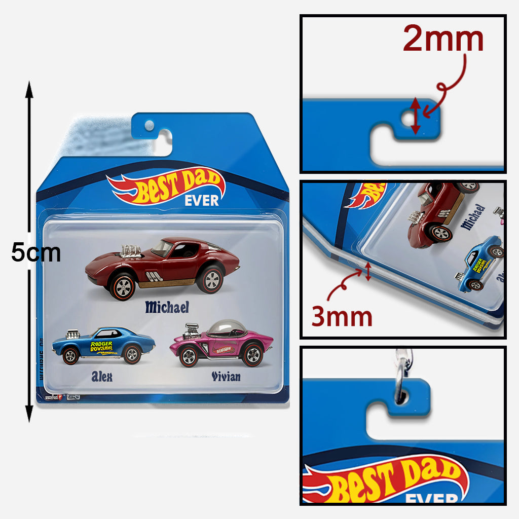 Hot Dads Collect Cars - Personalized Father Keychain