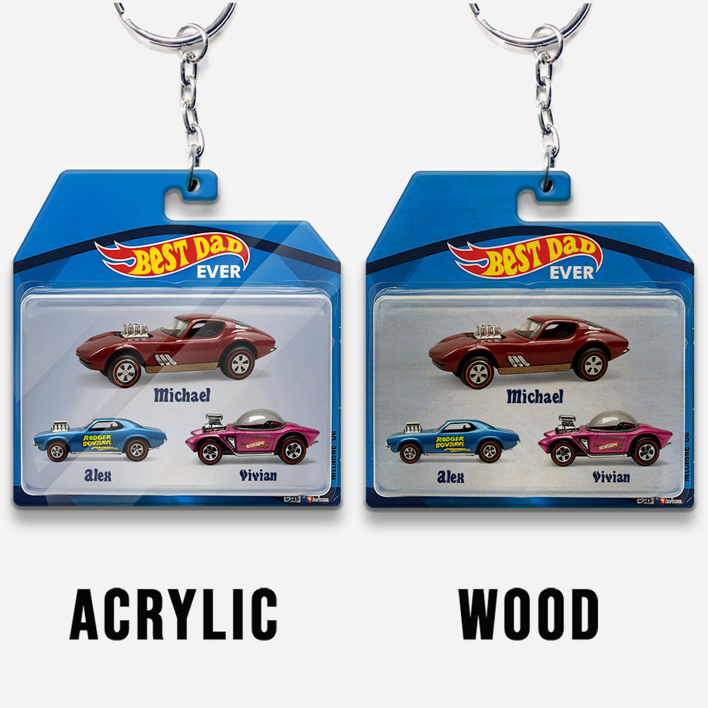 Hot Dads Collect Cars - Personalized Father Keychain