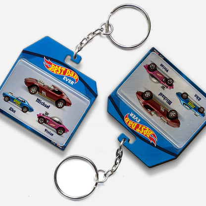 Hot Dads Collect Cars - Personalized Father Keychain