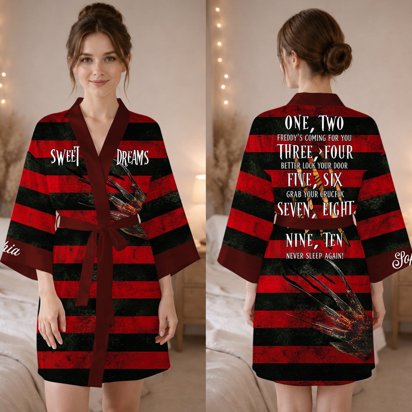 Sweet Dreams - Personalized Sweet Dreams Satin Robe