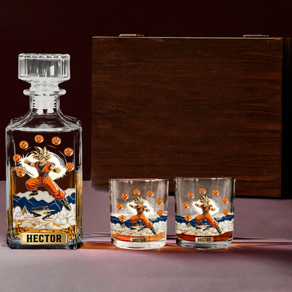 Strongest Fighter - Personalized Seven Balls Whiskey Decanter Set