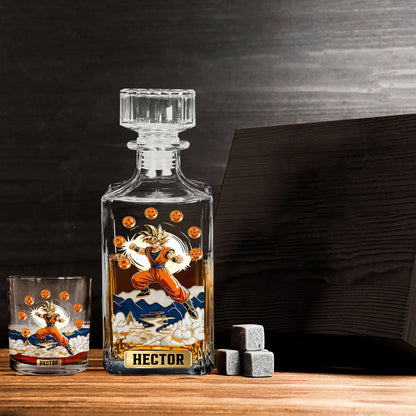 Strongest Fighter - Personalized Seven Balls Whiskey Decanter Set