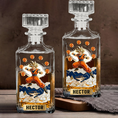 Strongest Fighter - Personalized Seven Balls Whiskey Decanter Set
