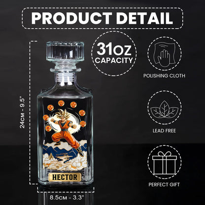 Strongest Fighter - Personalized Seven Balls Whiskey Decanter Set