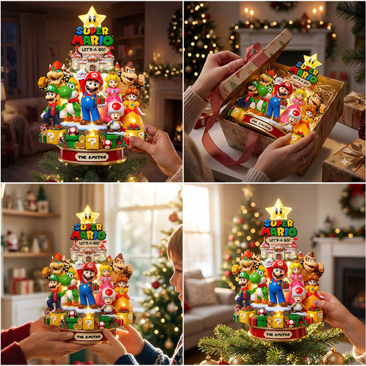 Let's Go - Personalized Super Plumber LED Light Tree Topper