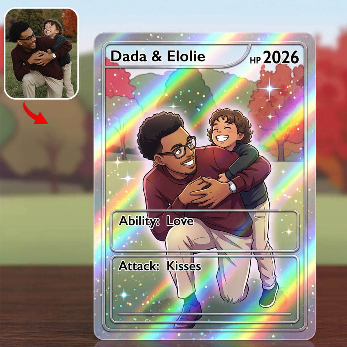 Funny Custom Card For Him/ Dad... - Personalized Monster Trainer Wallet Insert Card