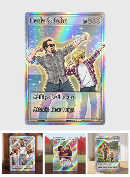 Funny Custom Card For Him/ Dad... - Personalized Monster Trainer Wallet Insert Card