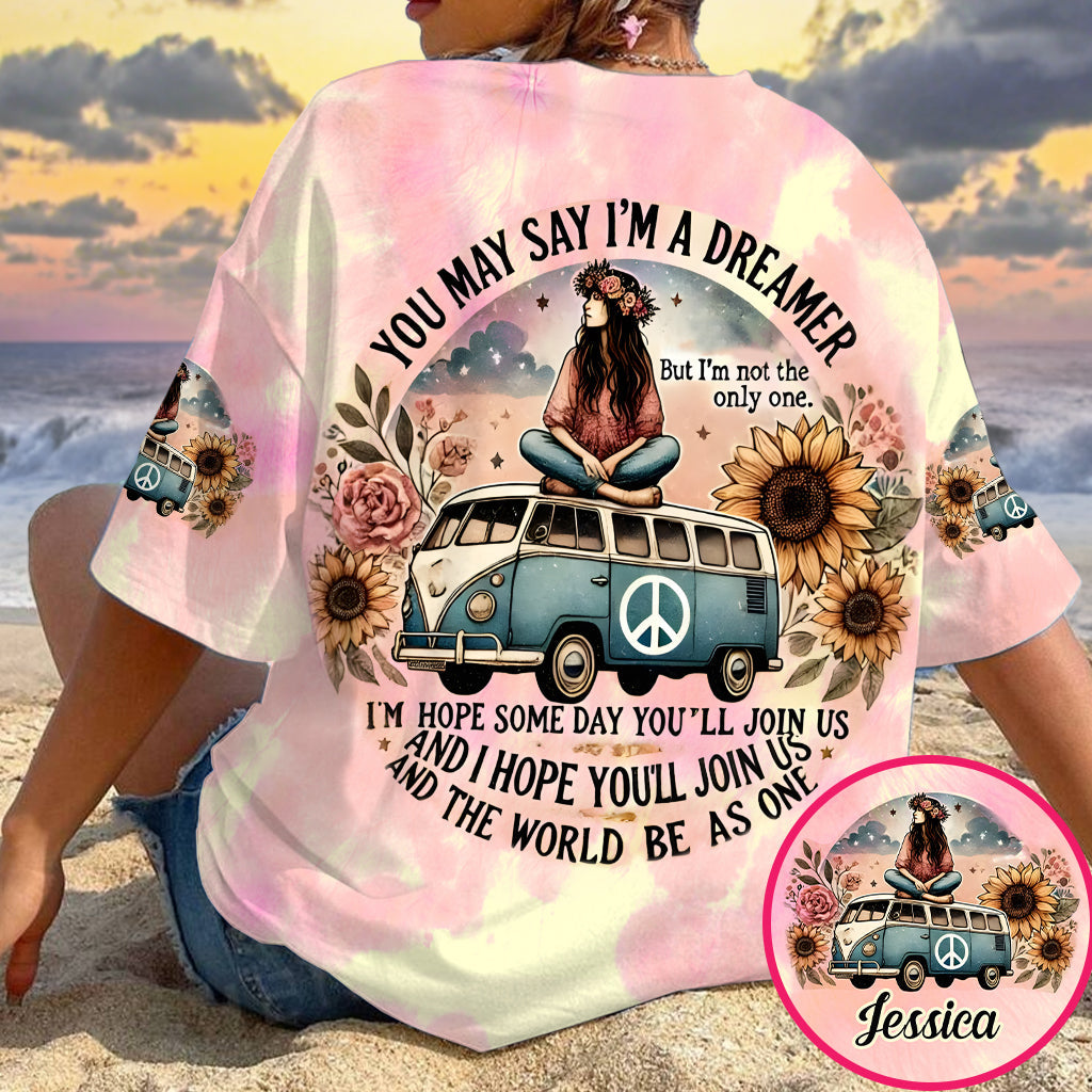Dreamer - Personalized Hippie All Over Shirt