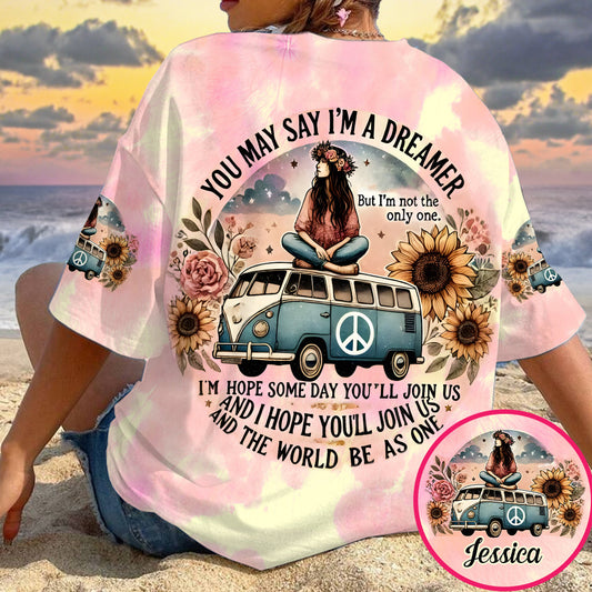 Dreamer - Personalized Hippie All Over Shirt