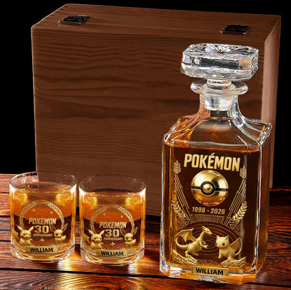 Monsters Trainer 30th Anniversary - Personalized Monster Trainer Whiskey Decanter Set