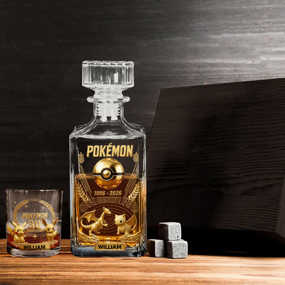 Monsters Trainer 30th Anniversary - Personalized Monster Trainer Whiskey Decanter Set