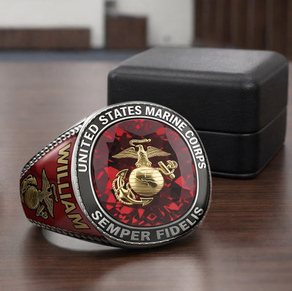 Duty & Honor - Personalized Veteran Signet Ring