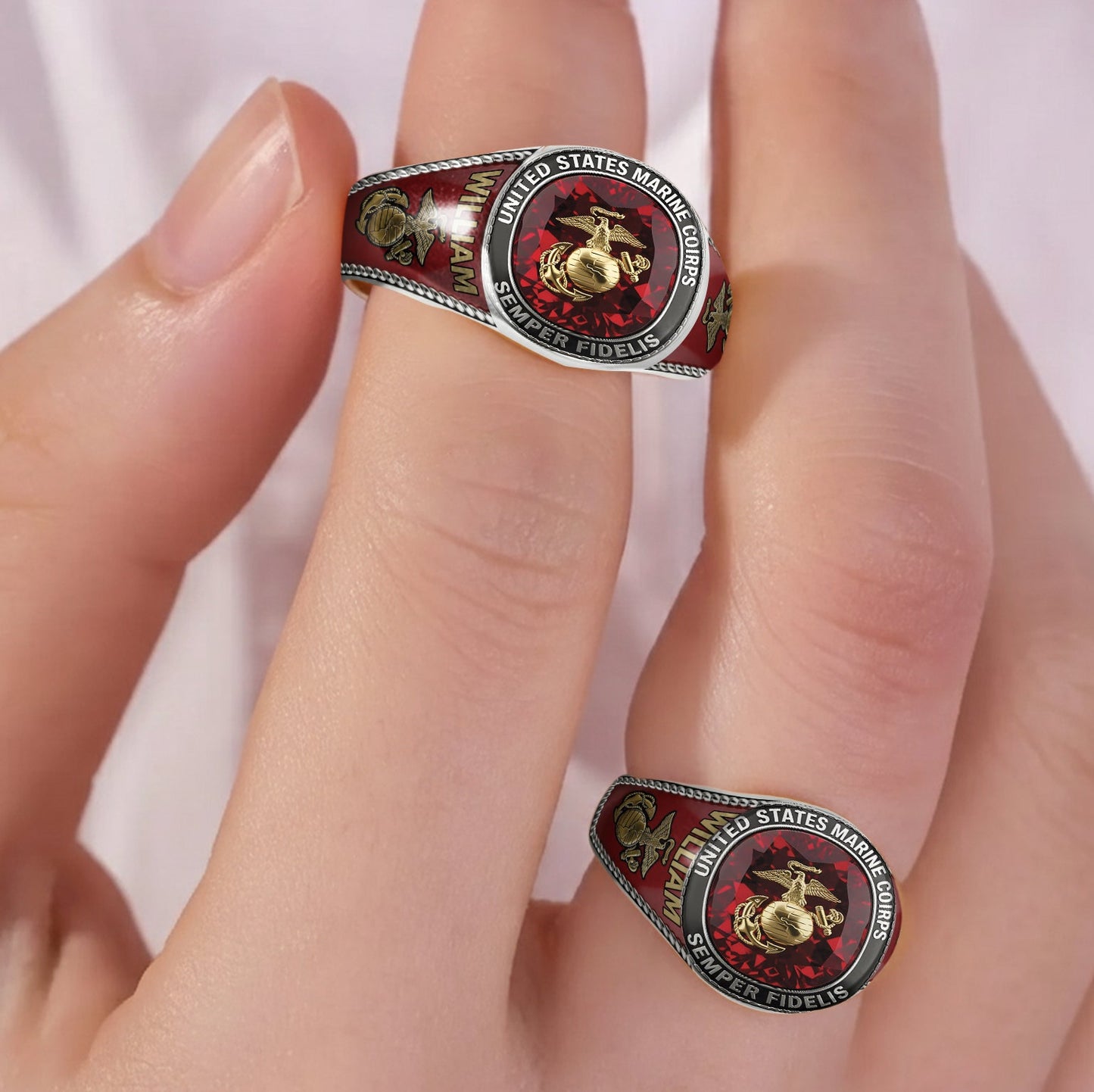 Duty & Honor - Personalized Veteran Signet Ring