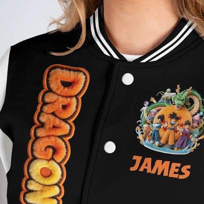 Anniversary - Personalized Seven Balls Varsity Jacket