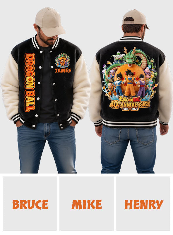 Anniversary - Personalized Seven Balls Varsity Jacket