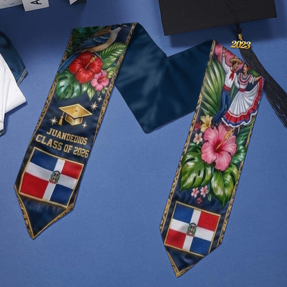 Proud Dominican Republic, Class Of 2026 - Personalized Graduation Graduation Stole