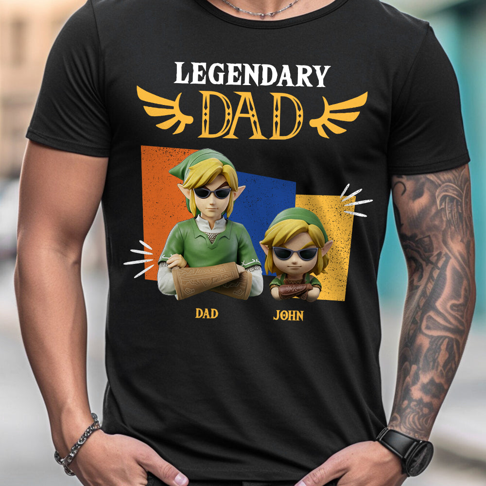 Legendary Dad - Personalized The Hero's Legend T-shirt And Hoodie