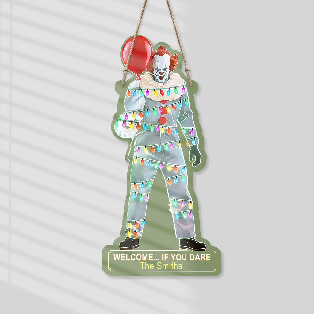 Welcome ... If You Dare - Personalized Horror Character Luminous Acrylic Sign