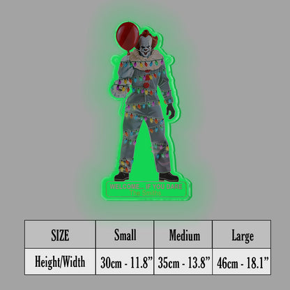 Welcome ... If You Dare - Personalized Horror Character Luminous Acrylic Sign