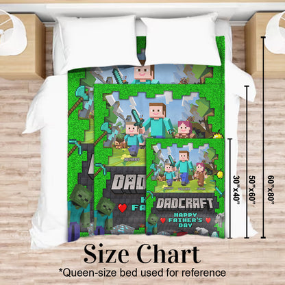 Dadcraft - Personalized Block World Blanket