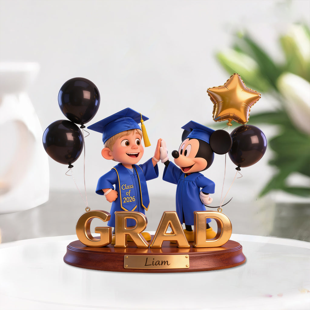 Graduation Cartoon - Personalized Graduation Custom Shaped Acrylic Plaque