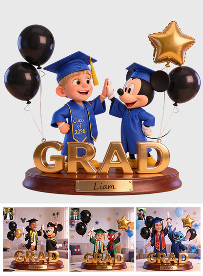 Graduation Cartoon - Personalized Graduation Custom Shaped Acrylic Plaque