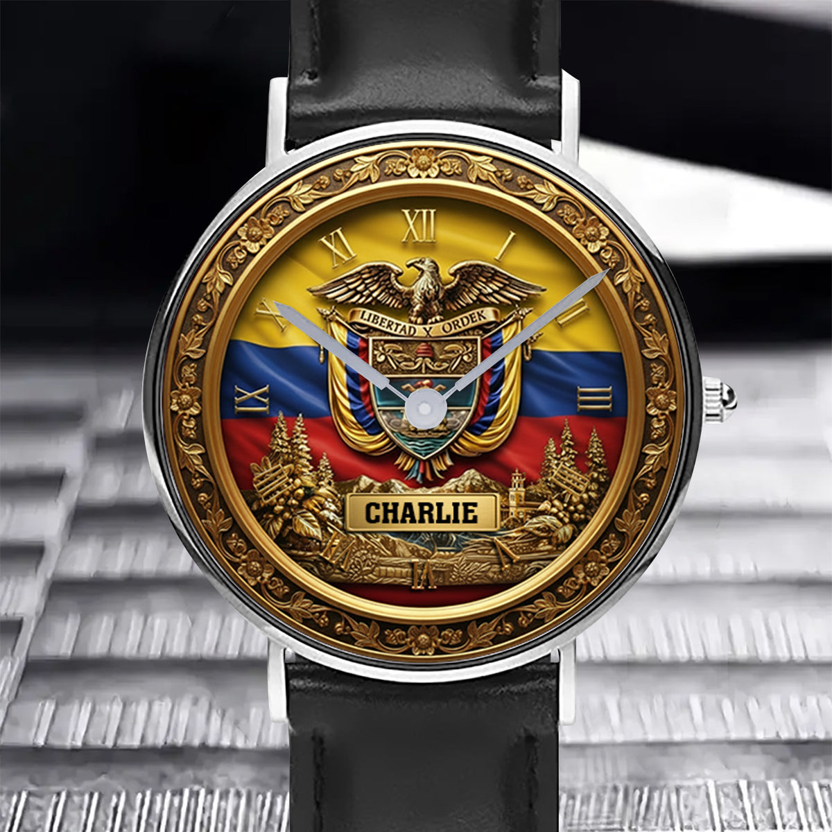 Proud Colombian - Personalized Expats Hand Watch