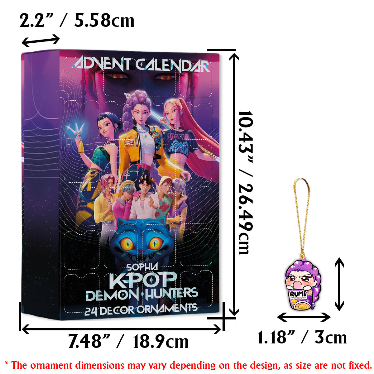 Kpop Demon Hunt - Personalized Kpop Advent Calendar With Ornaments