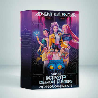 Kpop Demon Hunt - Personalized Kpop Advent Calendar With Ornaments