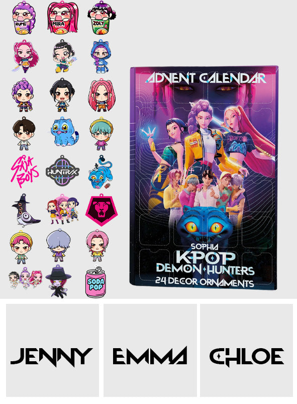 Kpop Demon Hunt - Personalized Kpop Advent Calendar With Ornaments
