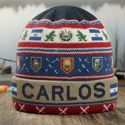 Proud El Salvador - Personalized Expats Beanie Hat