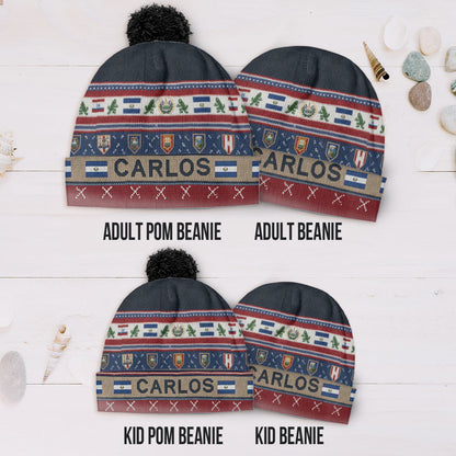 Proud El Salvador - Personalized Expats Beanie Hat