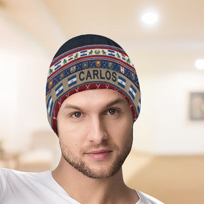 Proud El Salvador - Personalized Expats Beanie Hat