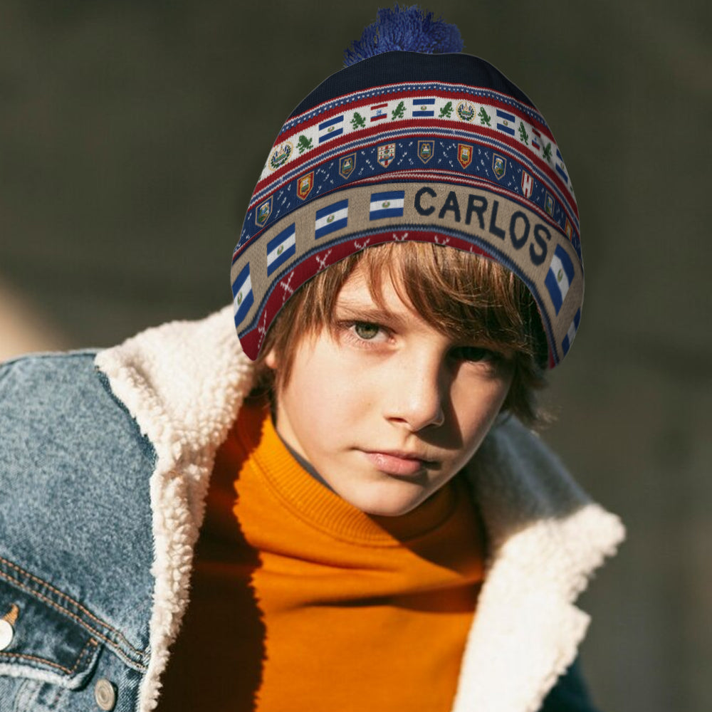Proud El Salvador - Personalized Expats Beanie Hat