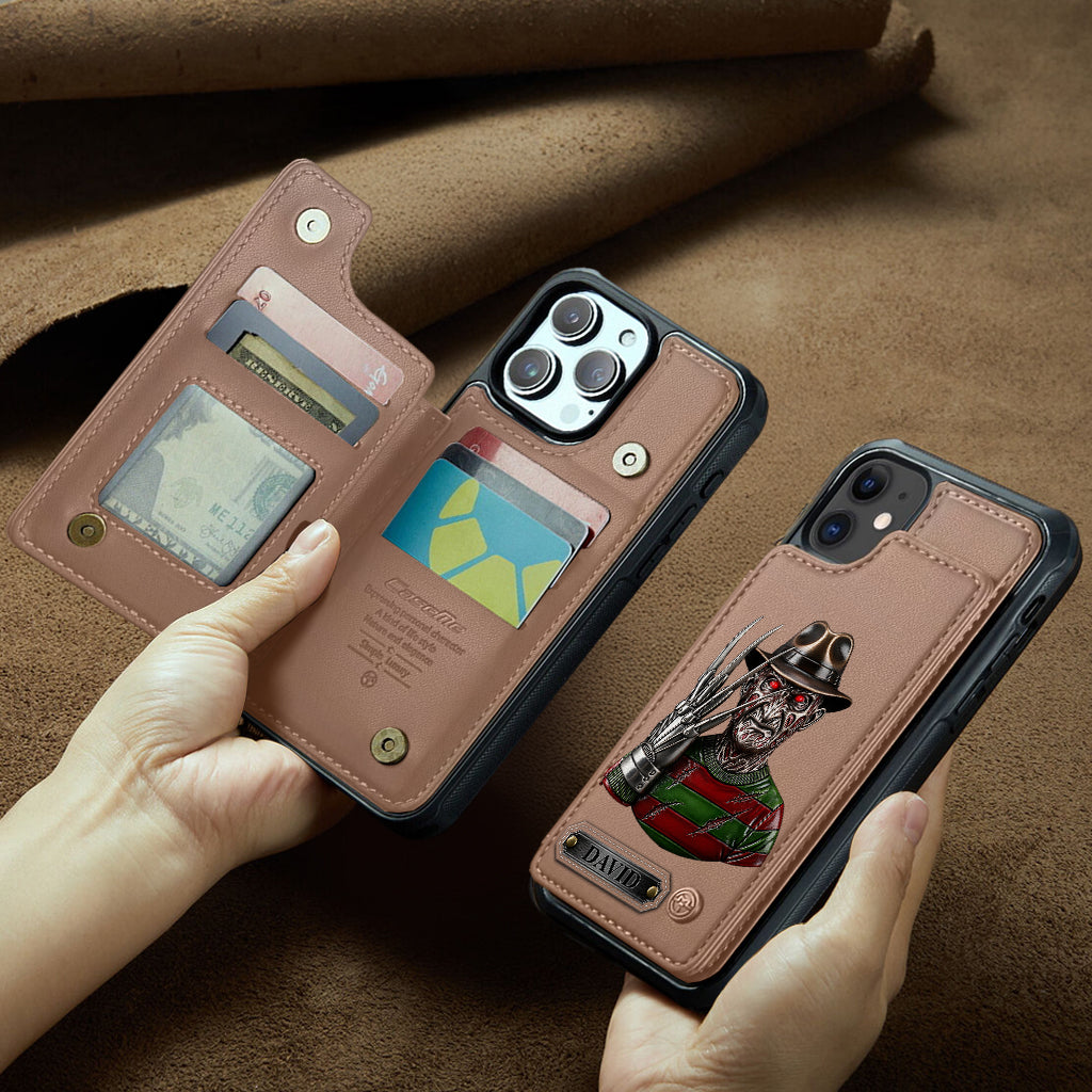 Scary Halloween - Personalized Horror Character Wallet Phone Case