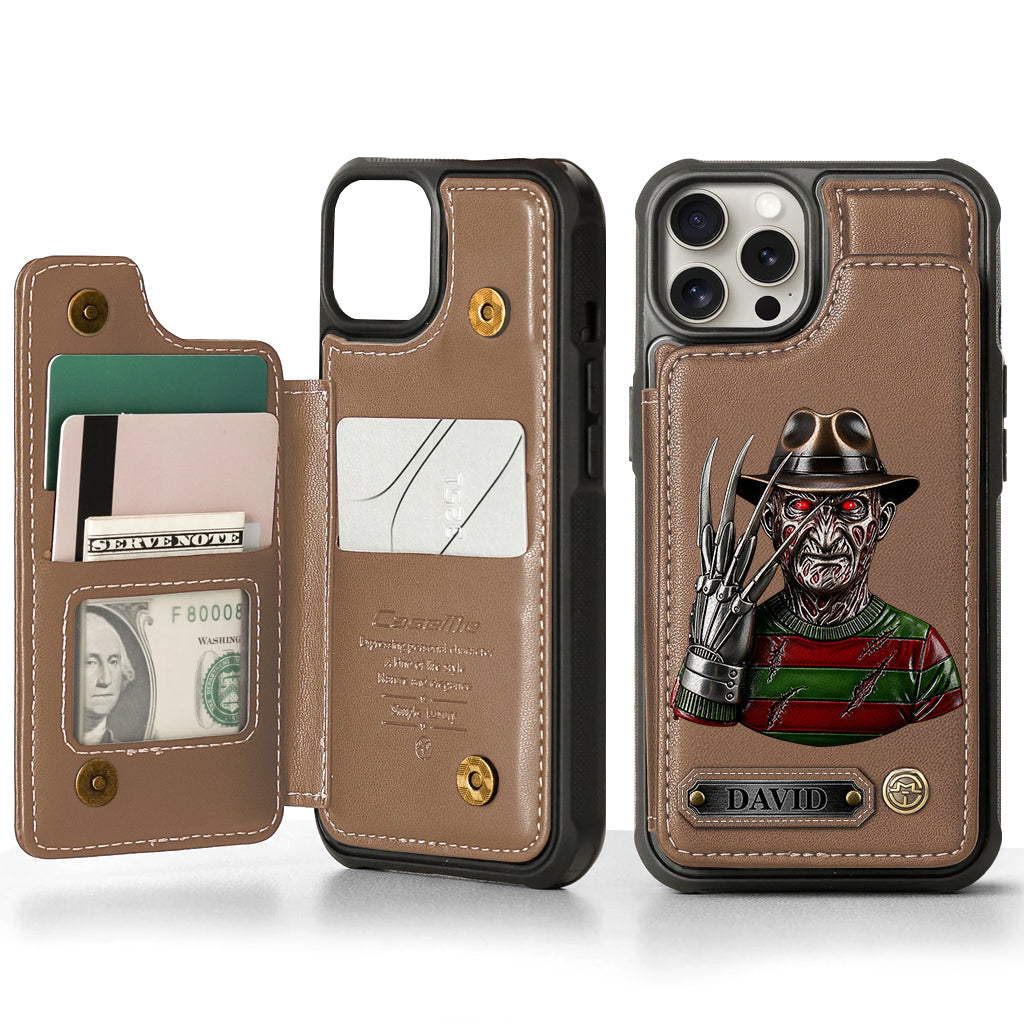 Scary Halloween - Personalized Horror Character Wallet Phone Case