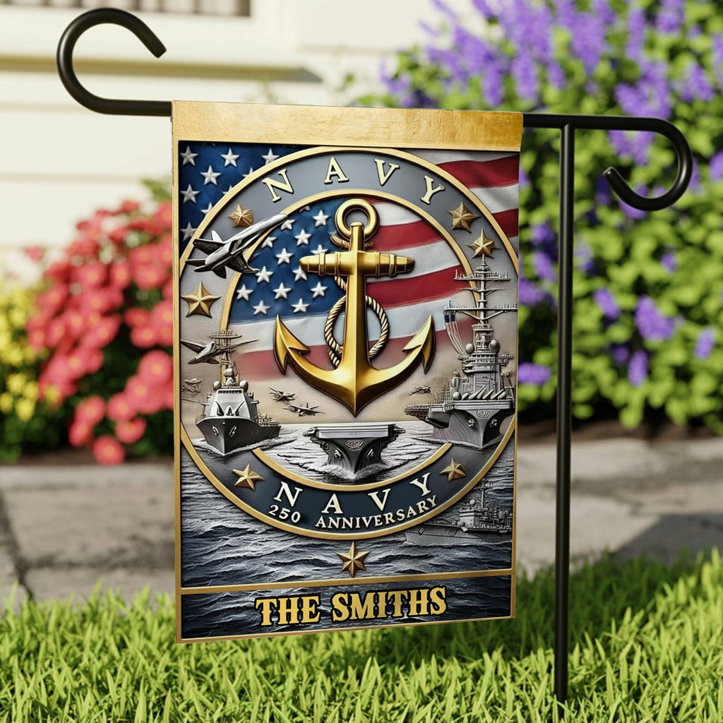 Proud U.S. Veteran - Personalized Veteran Garden Flag
