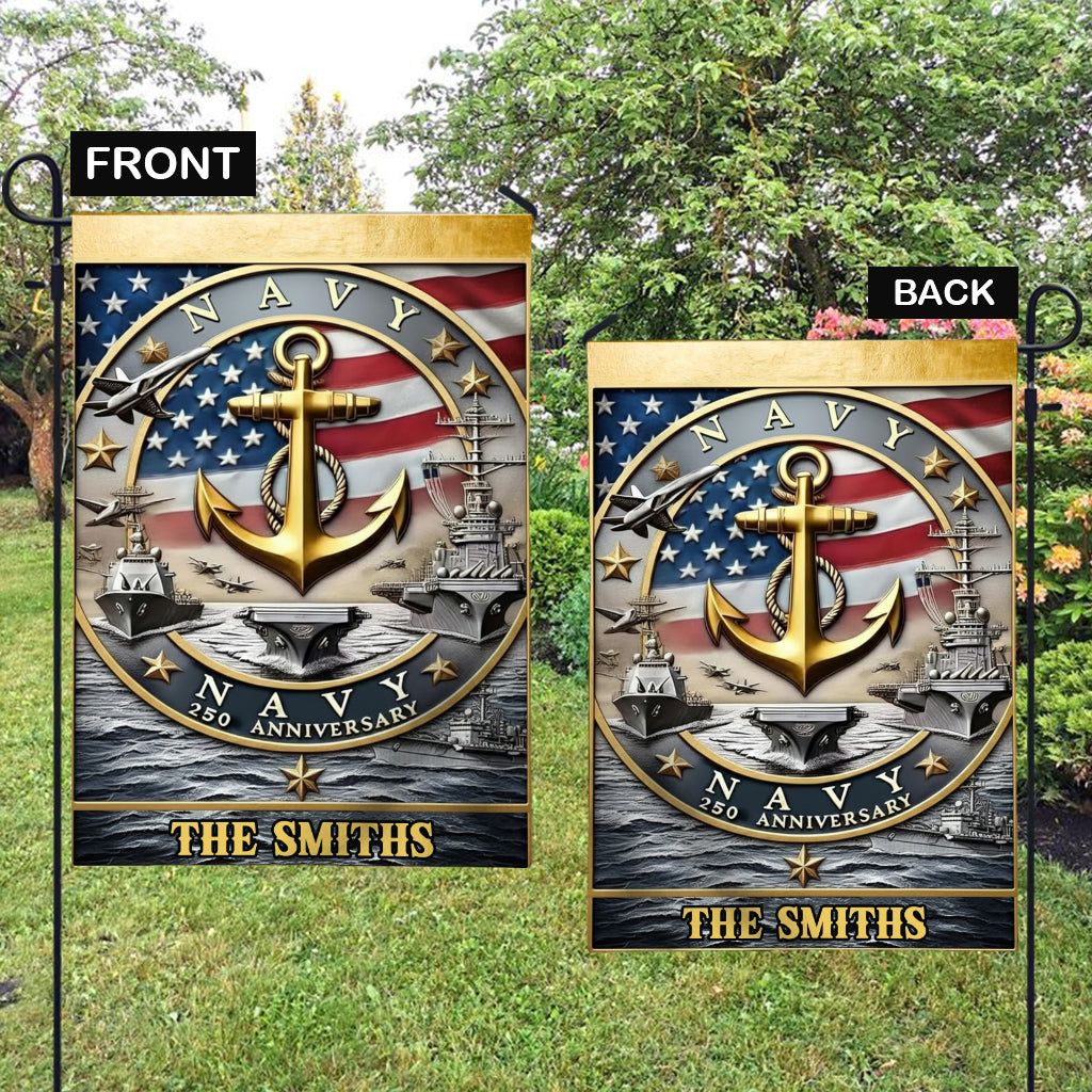 Proud U.S. Veteran - Personalized Veteran Garden Flag