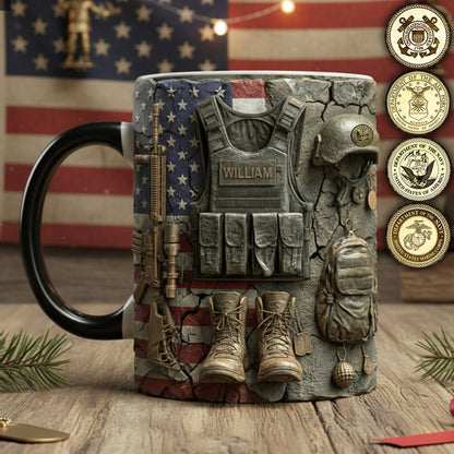 Military Gear - Personalized Veteran Accent Mug