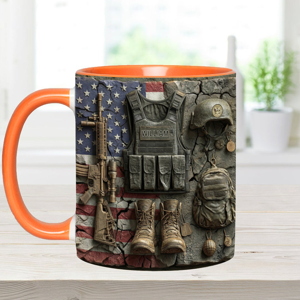 Military Gear - Personalized Veteran Accent Mug
