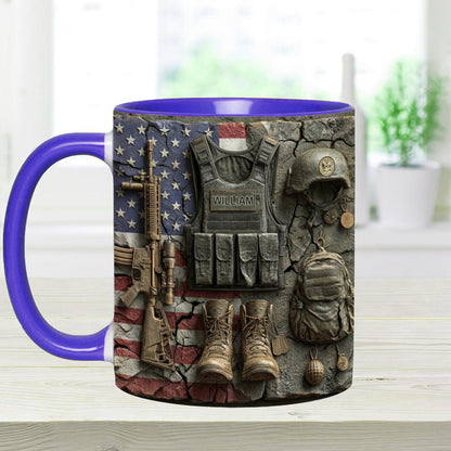 Military Gear - Personalized Veteran Accent Mug