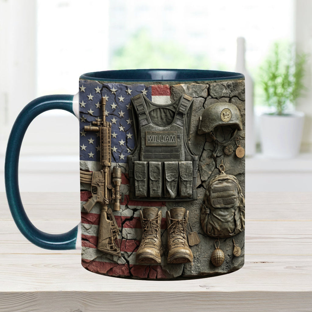 Military Gear - Personalized Veteran Accent Mug