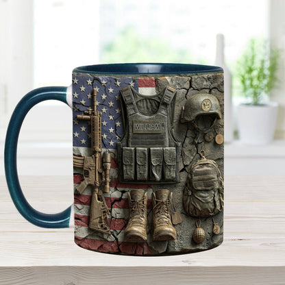 Military Gear - Personalized Veteran Accent Mug