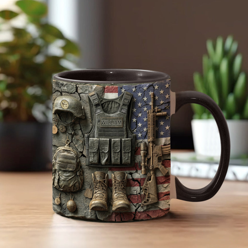 Military Gear - Personalized Veteran Accent Mug